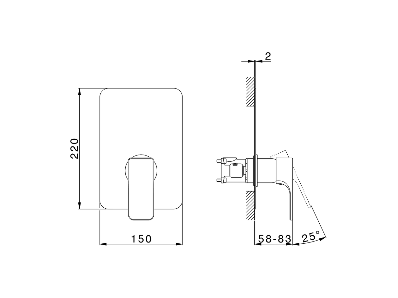 Completo Monocomando per One-Box ONE BOX_CU0BM010 - v1