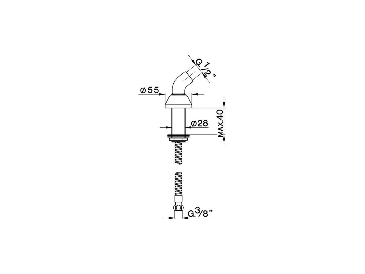 Supporto doccetta bordo vasca SHOWER_DS000950 - v1