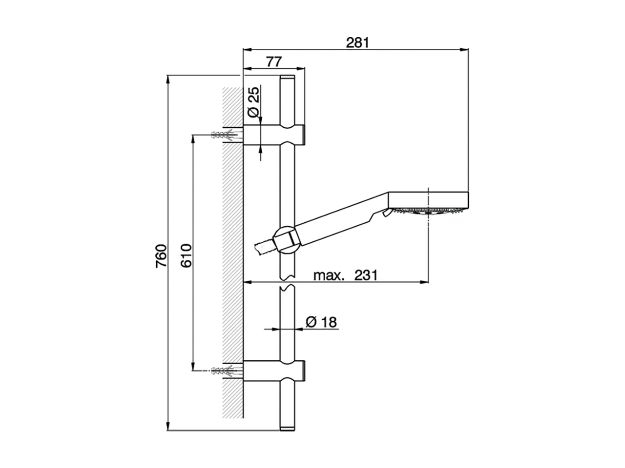 Completo doccia saliscendi Linear SHOWER_DS010072 - v1