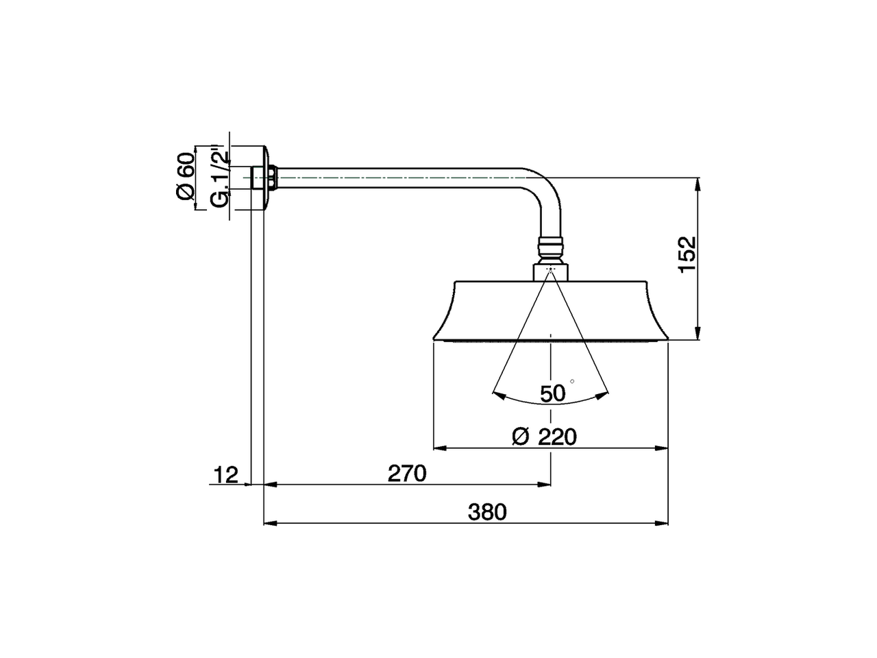 Braccio doccia con soffione Chérie SHOWER_DS013270 - v1