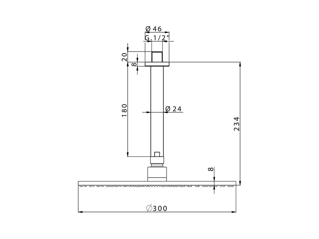Braccio doccia con soffione WELLNESS_DS013700 - v1