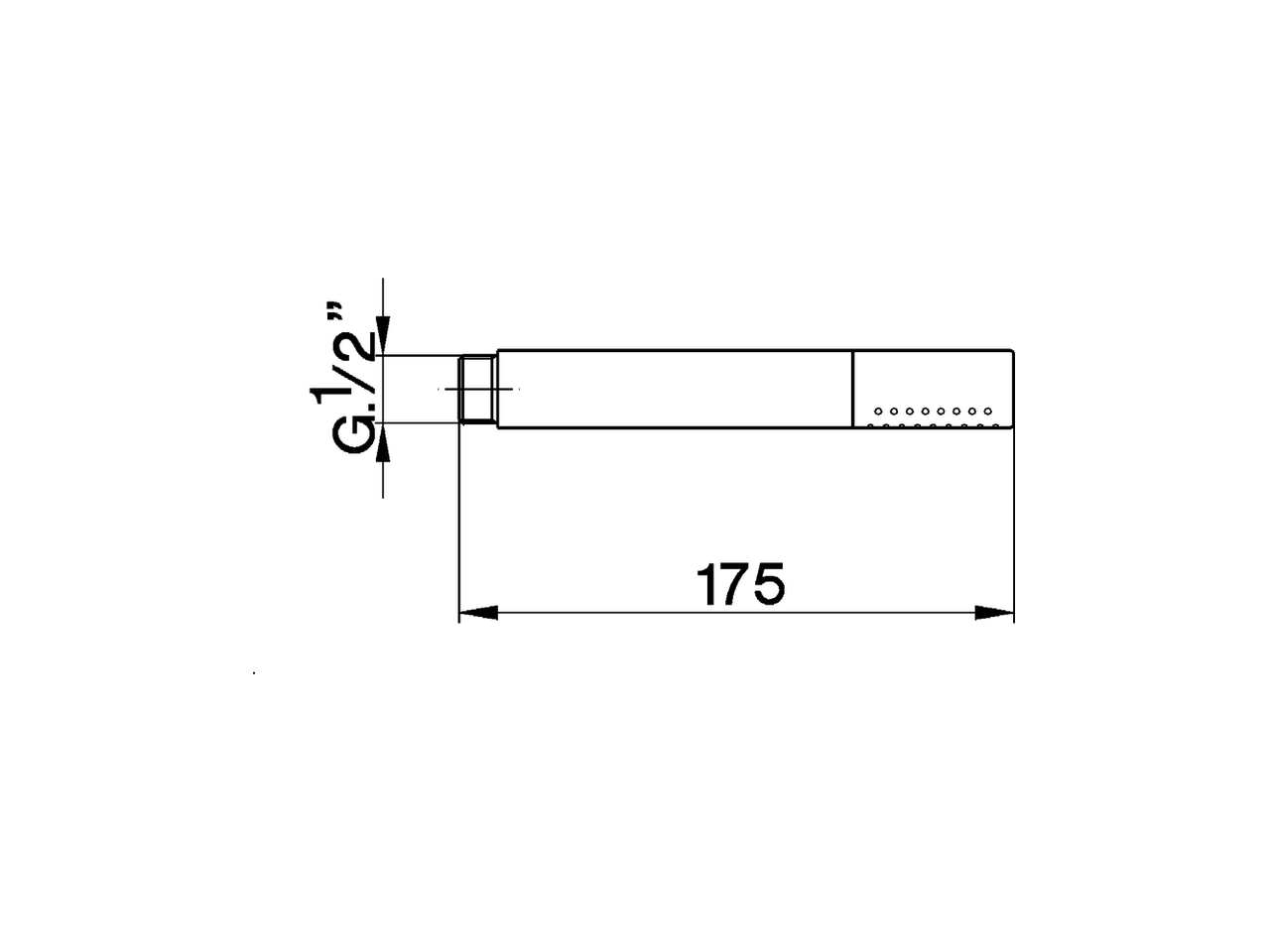 Doccetta minimale in Ottone SHOWER_DS014090 - v1