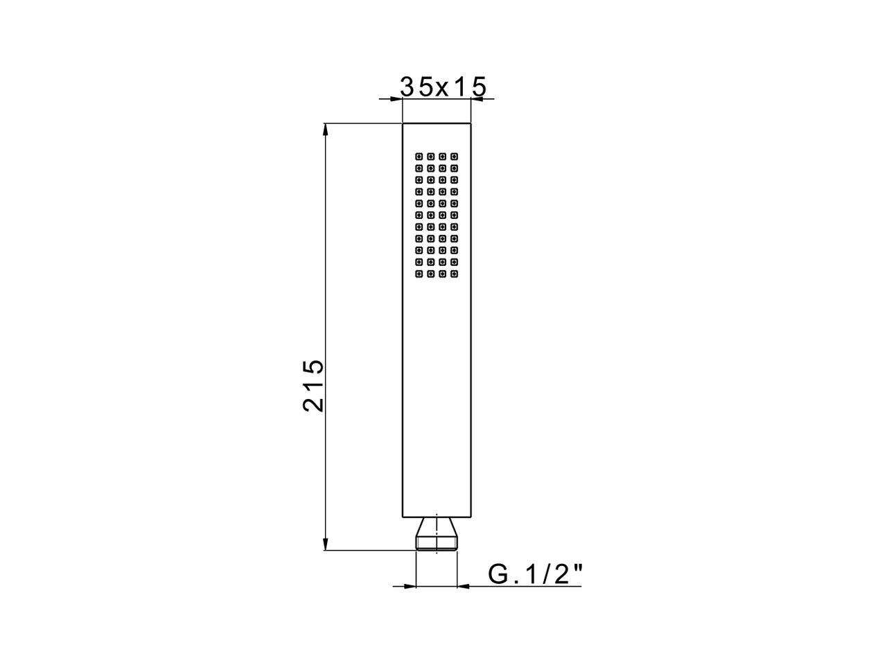 Doccetta Minimalista in Ottone SHOWER_DS014450 - v1
