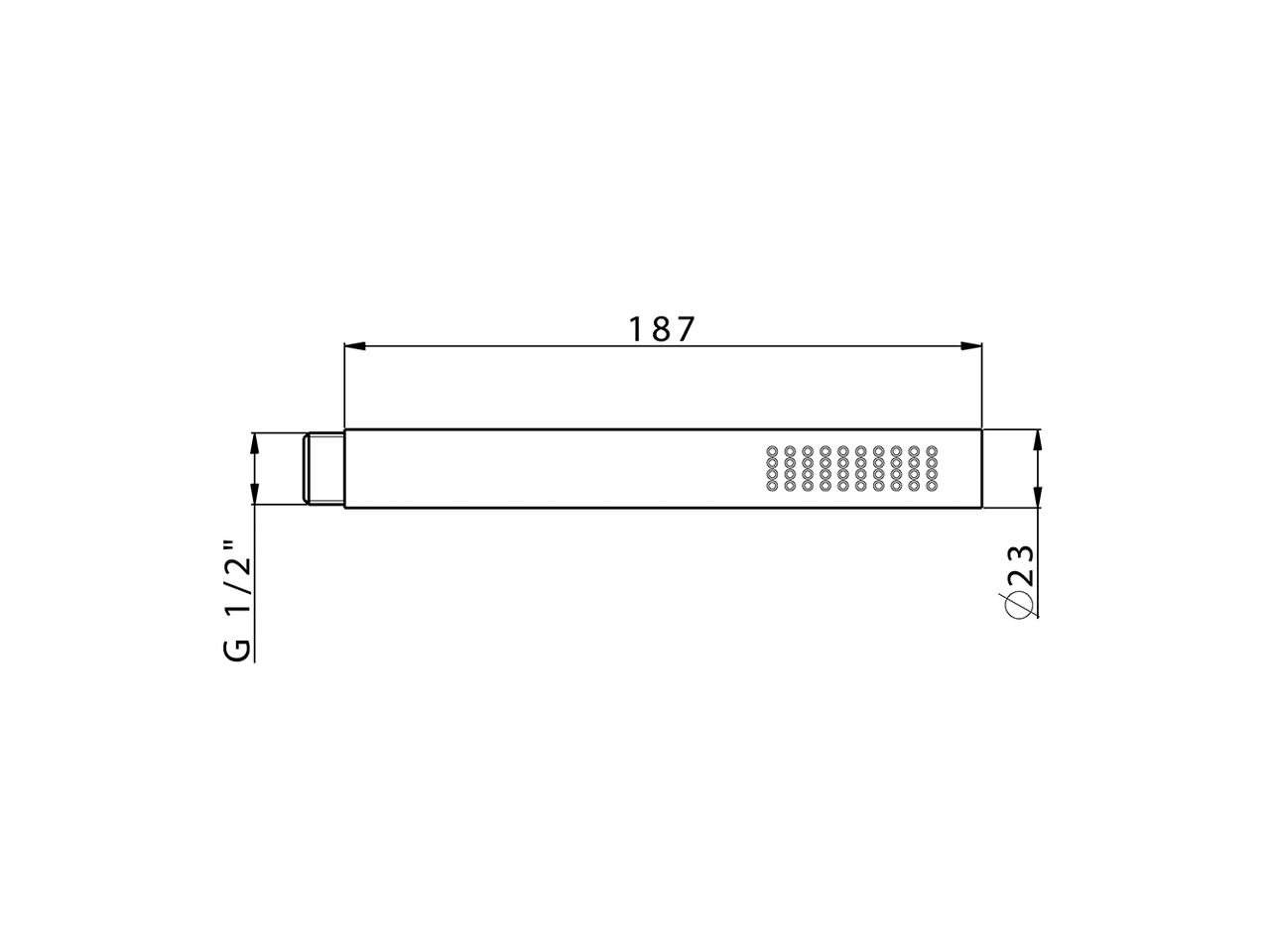 Doccetta Minimalista in Ottone SHOWER_DS014460 - v1