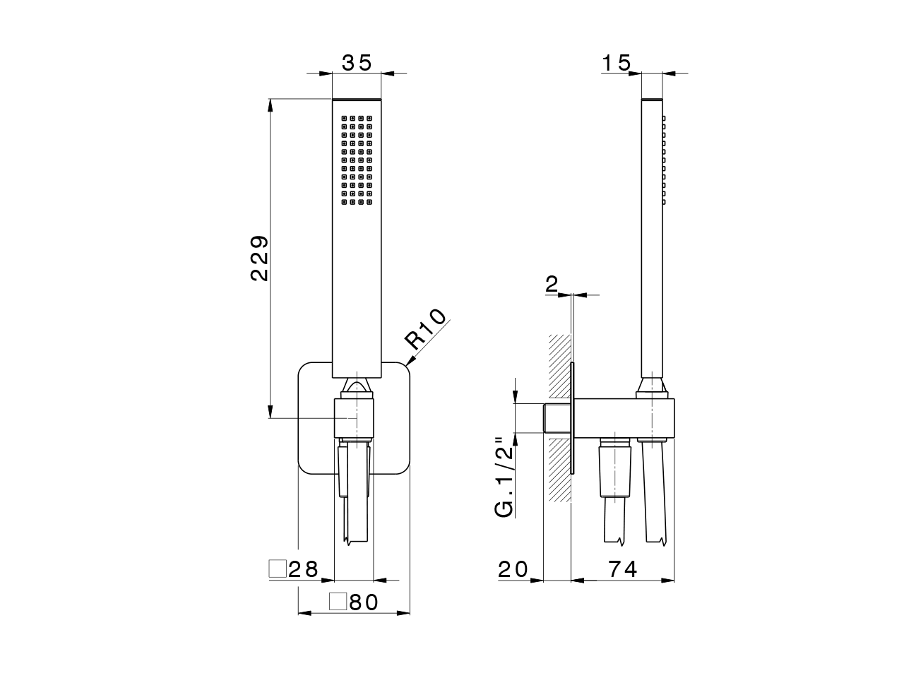 Completo doccia con presa acqua PUSH&SHOWER_DS0G5110 - v1