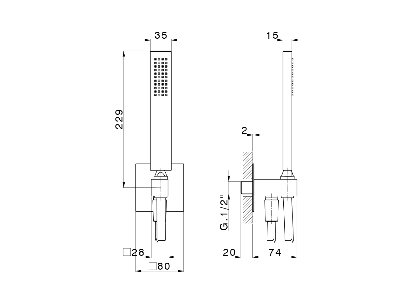Completo doccia con presa acqua PUSH&SHOWER_DS0G5120 - v1