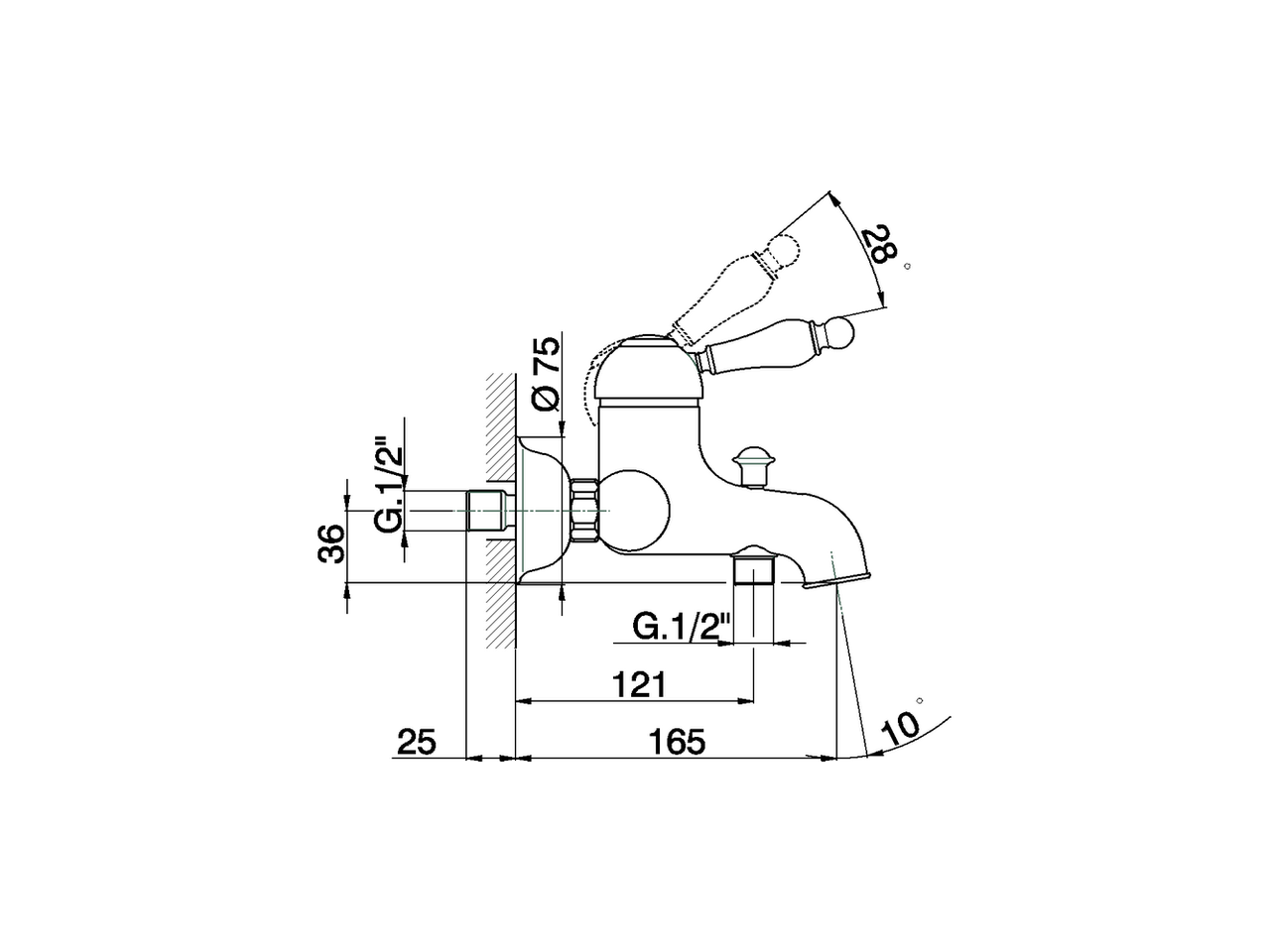 Miscelatore monocomando vasca ARCANA EMPRESS_EM000130 - v1