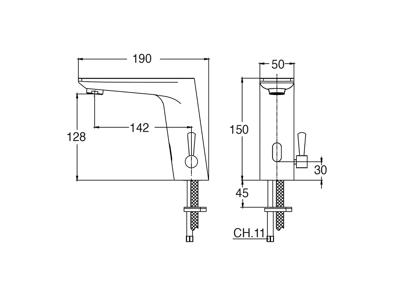 Miscelatore elettronico lavabo TRONIC_ER000540 - v1