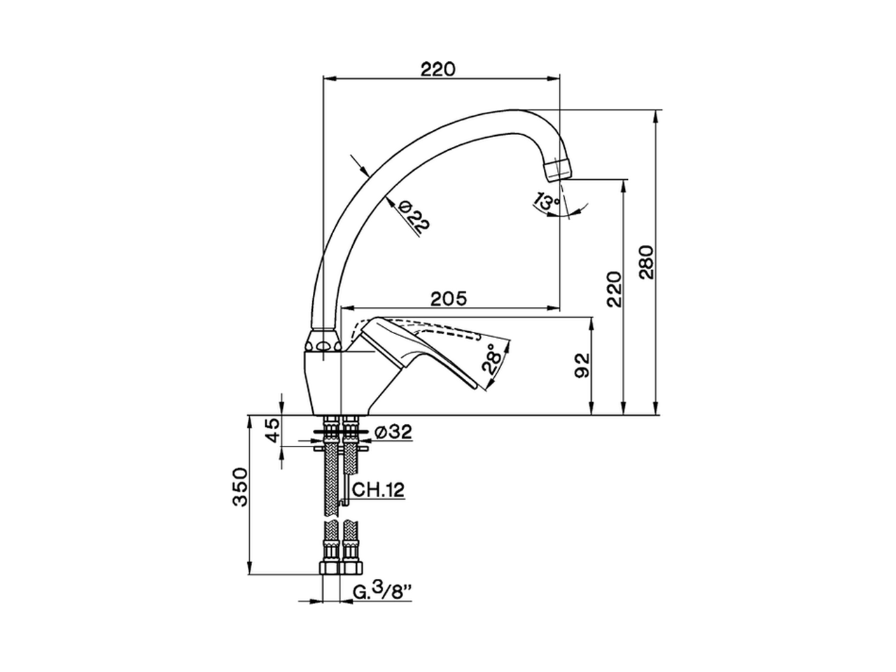 Miscelatore monocomando lavello KITCHEN_EU000520 - v1