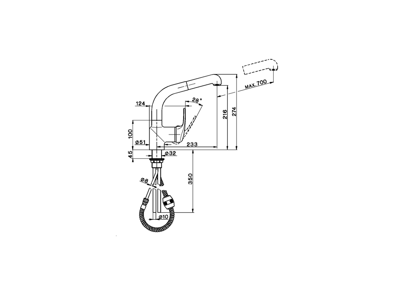 Miscelatore monocomando lavello docc. estraibile KITCHEN_EU001570 - v1