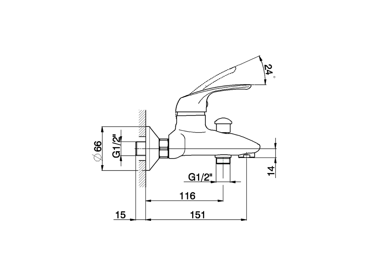 Miscelatore monocomando vasca FLASH_FL000130 - v1