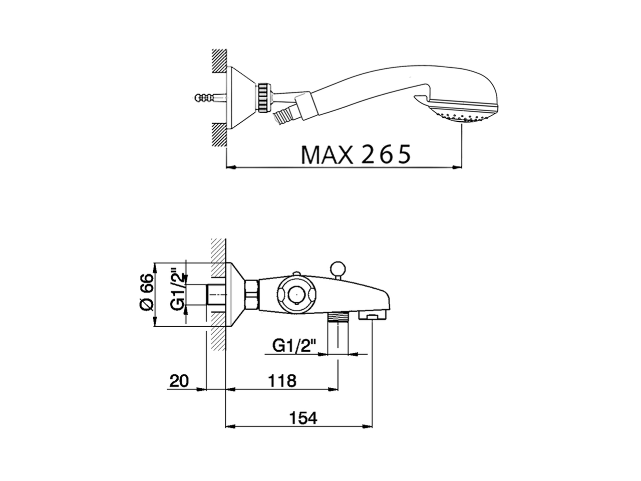 Miscelatore termostatico vasca completo FLASH_FLD25010 - v1