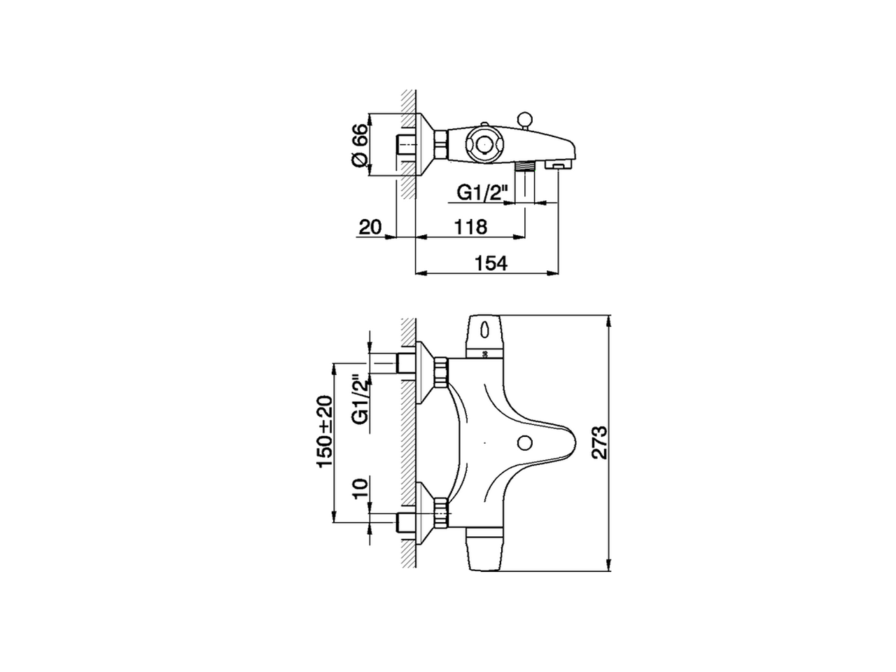 Miscelatore termostatico vasca FLASH_FLT25010 - v1