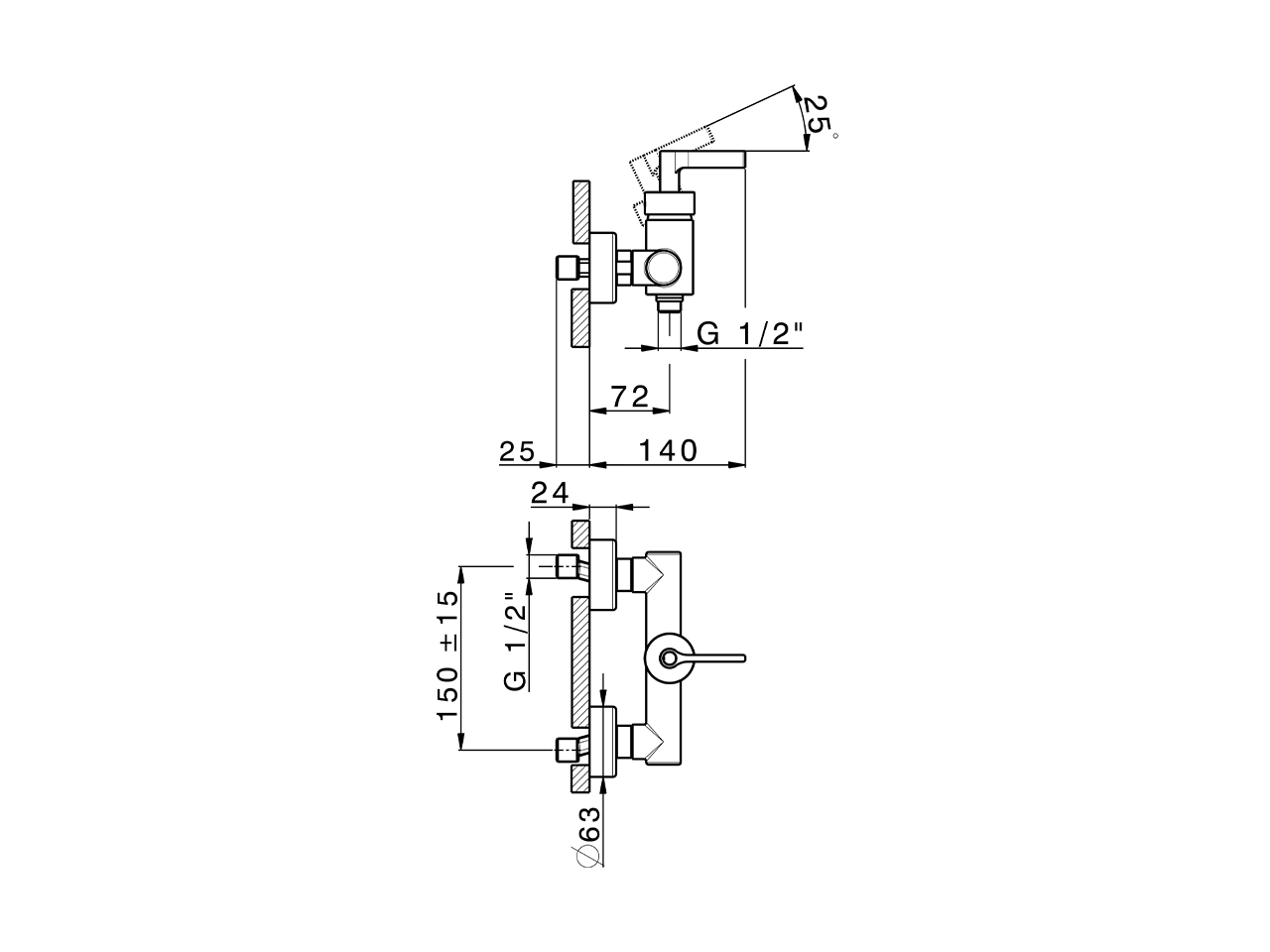 Miscelatore monocomando doccia GRACE_GC000440 - v1