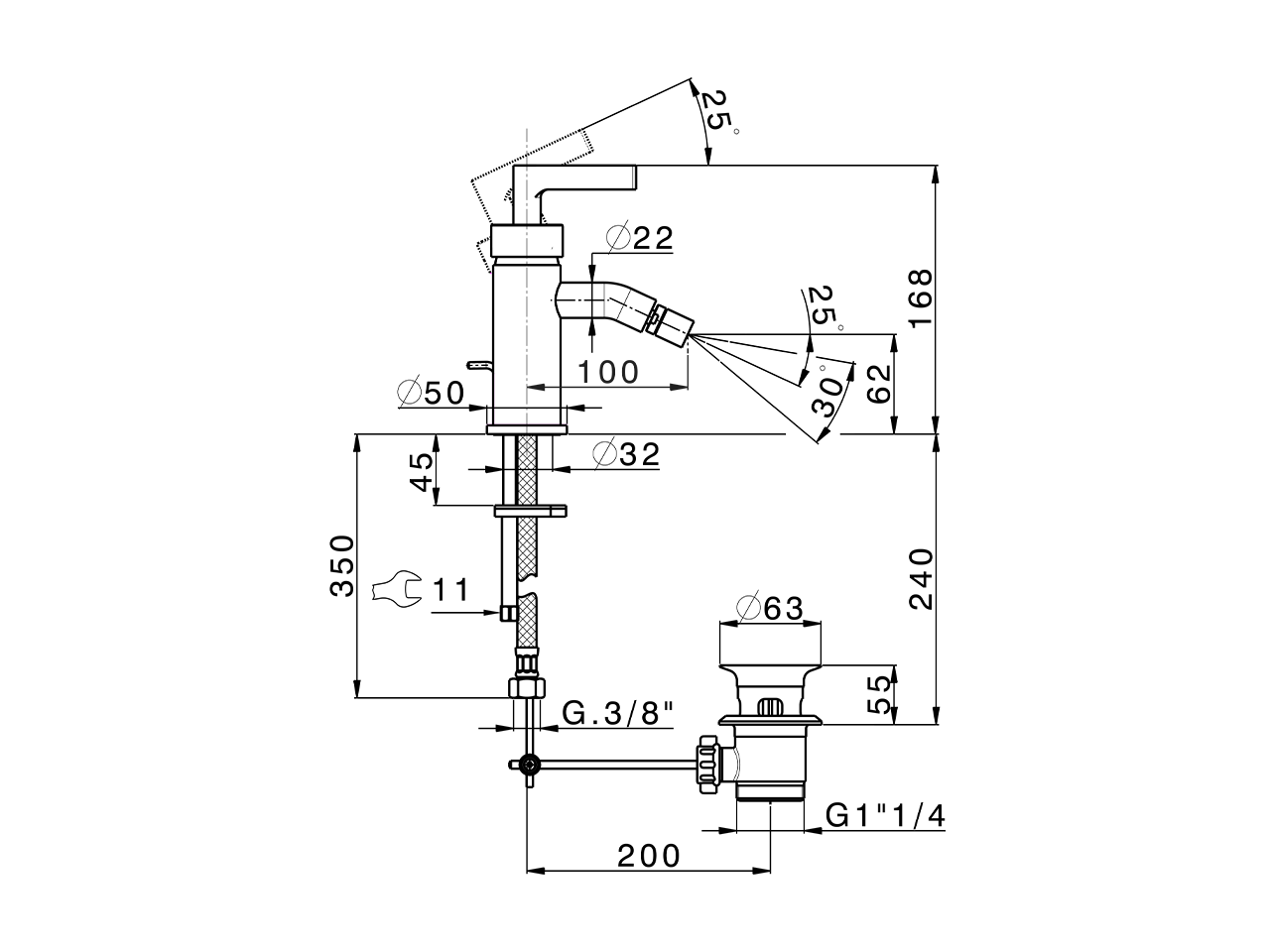 Miscelatore monocomando bidet GRACE_GC000550 - v1