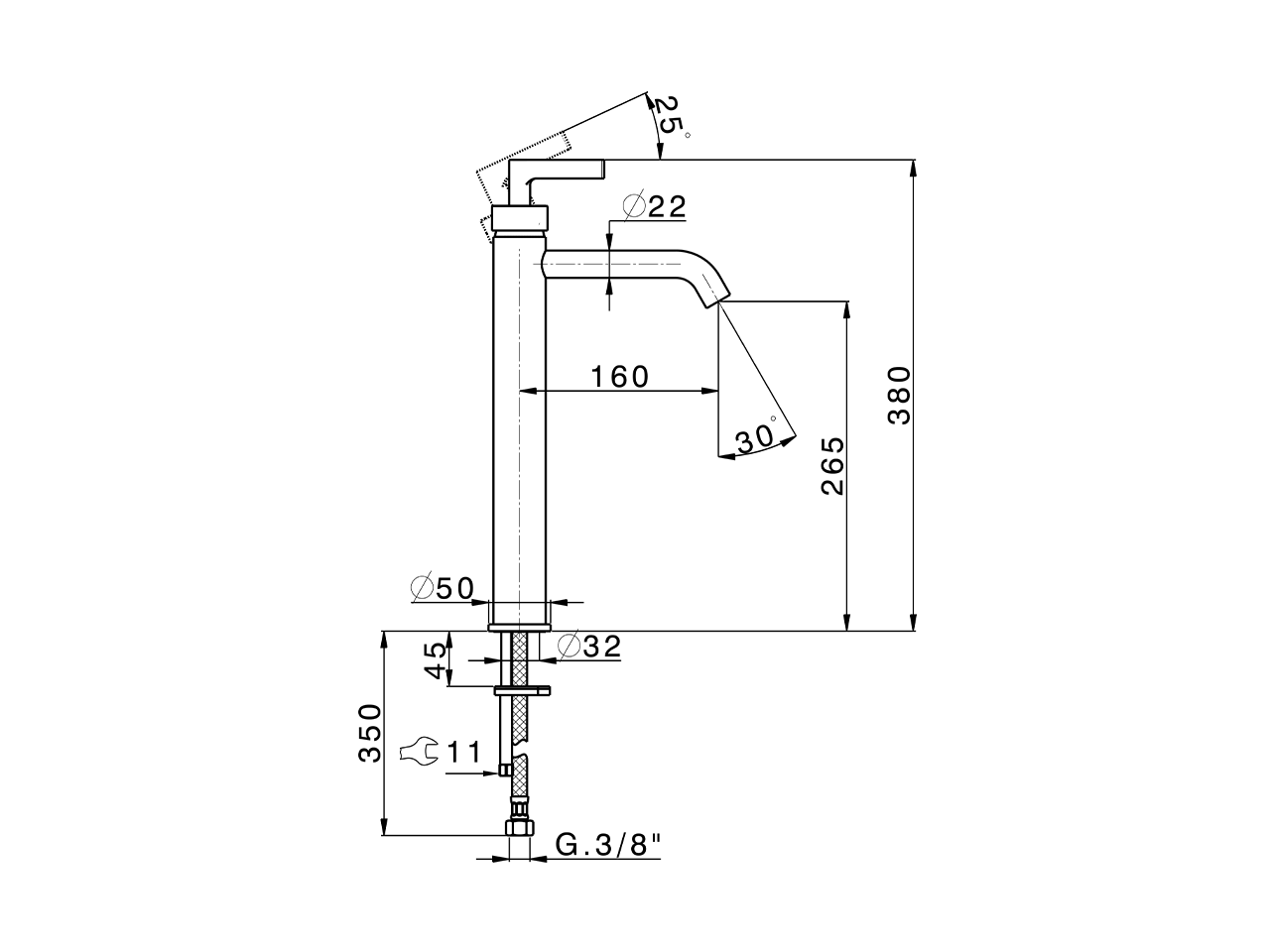 Miscelatore monocomando lavabo alto GRACE_GC004540 - v1