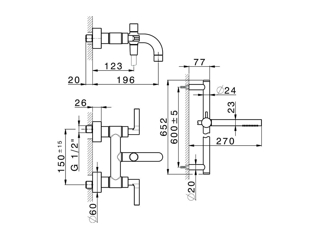 Miscelatore vasca completo GRACE_GL000060 - v1