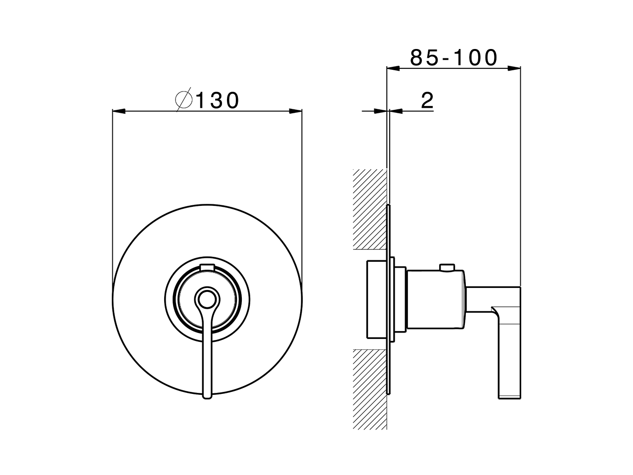 Parte esterna termostatico doccia incasso GRACE_GL007200 - v1