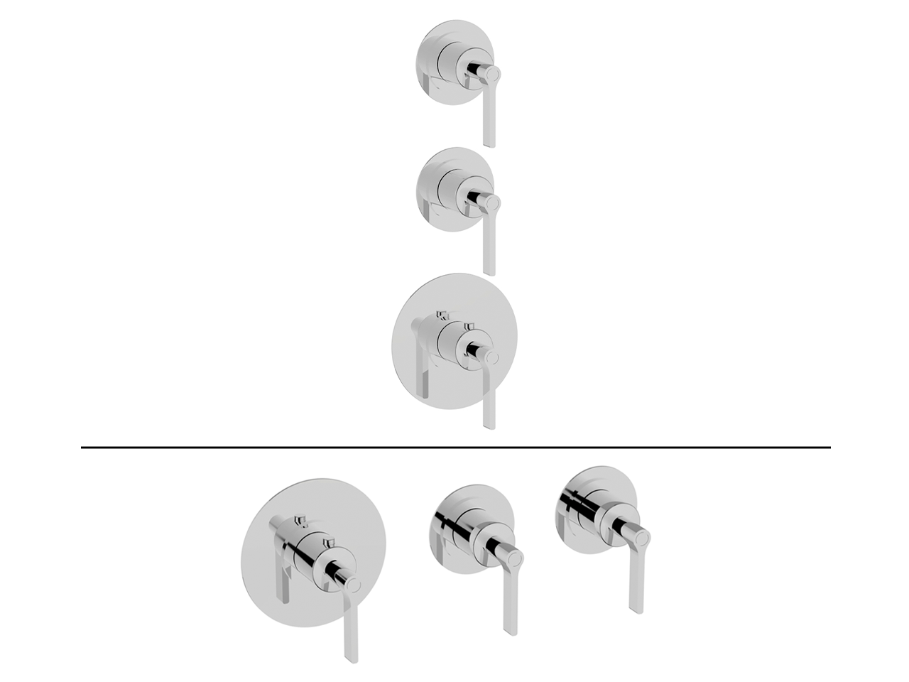 Parte esterna termo doccia incasso 2 funzioni WELLNESS_GL00R200 - v1