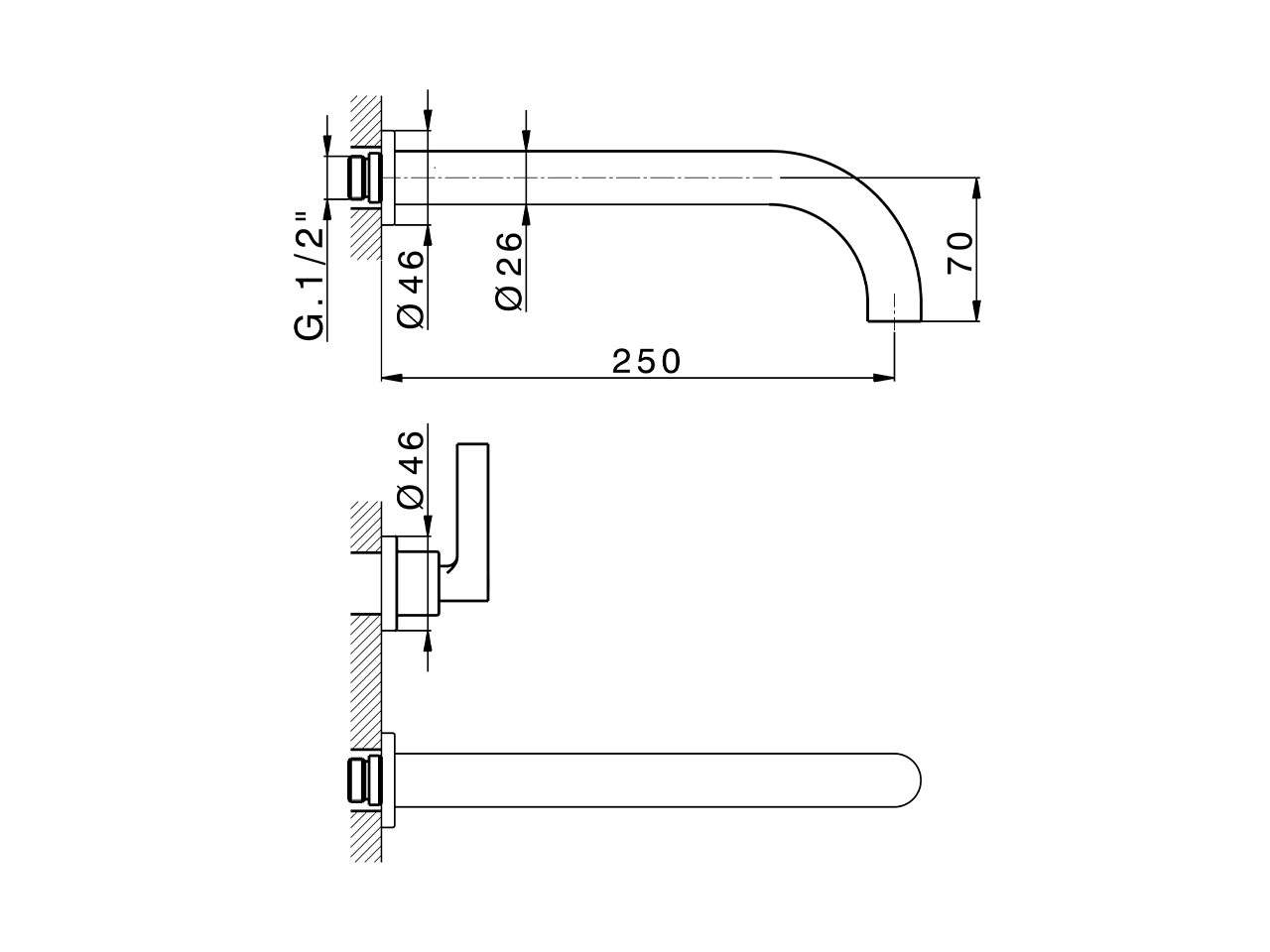 Parte esterna lavabo a parete GRACE_GL013511 - v1