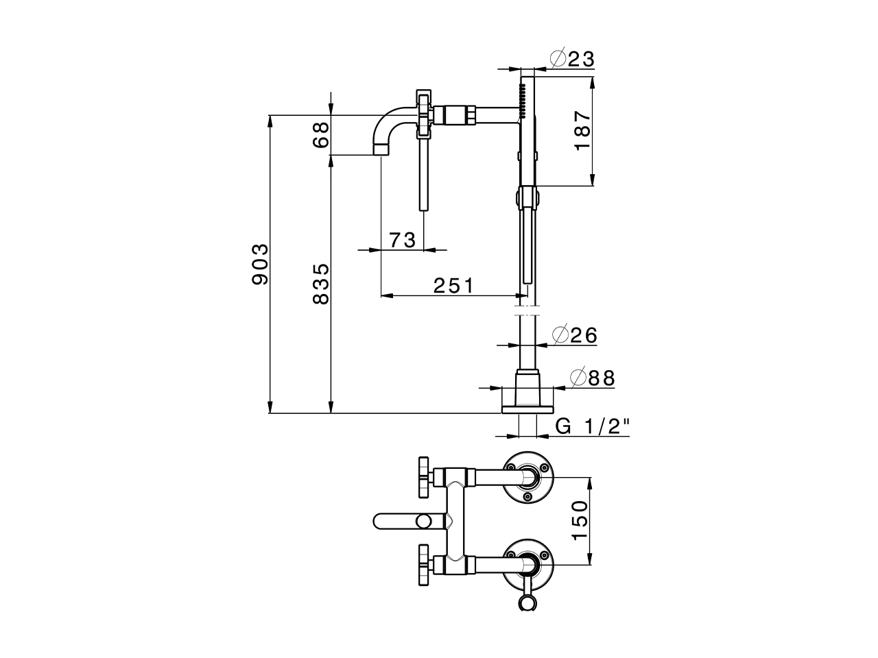 Miscelatore vasca colonne pavimento GRACE_GS004200 - v1