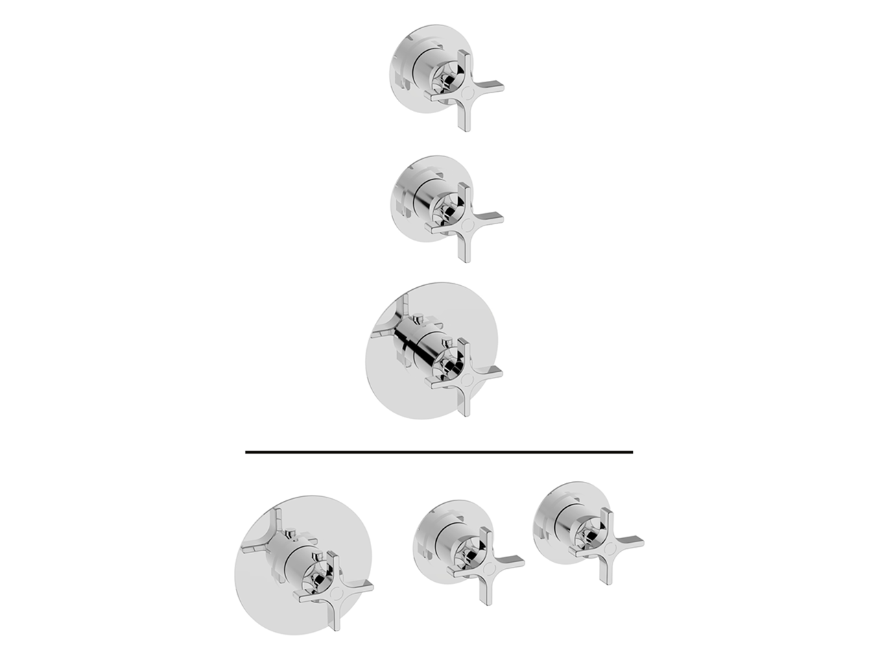 CisalParte esterna termo doccia incasso 2 funzioni WELLNESS_GS00R200