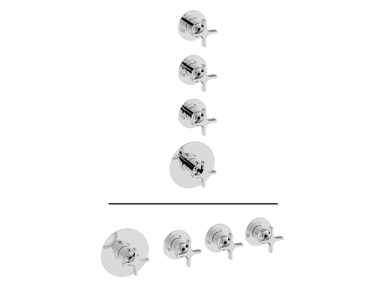 CisalParte esterna termo doccia incasso 3 funzioni GRACE_GS00R300