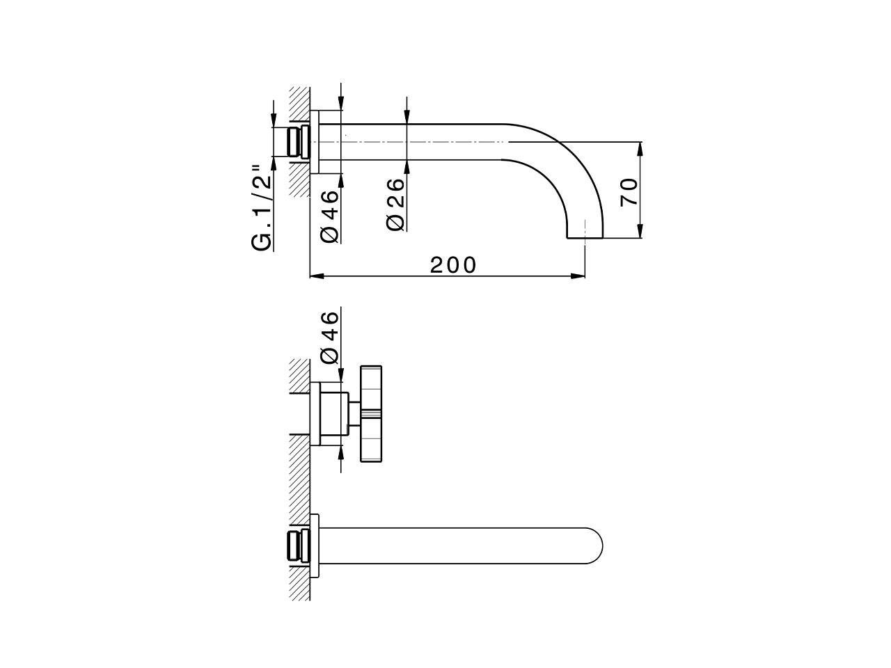 Parte esterna lavabo a parete GRACE_GS013510 - v1