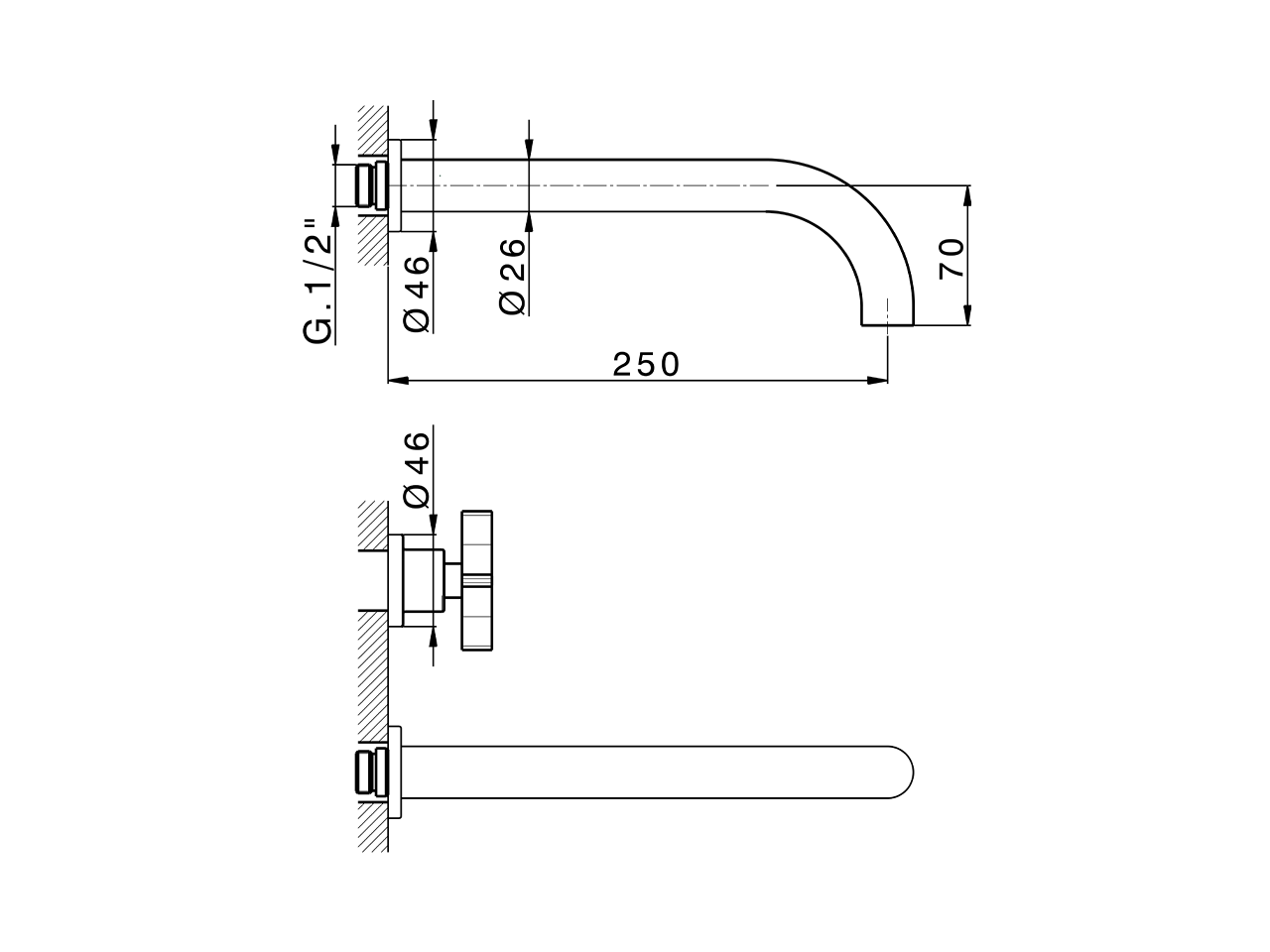 Parte esterna lavabo a parete GRACE_GS013511 - v1