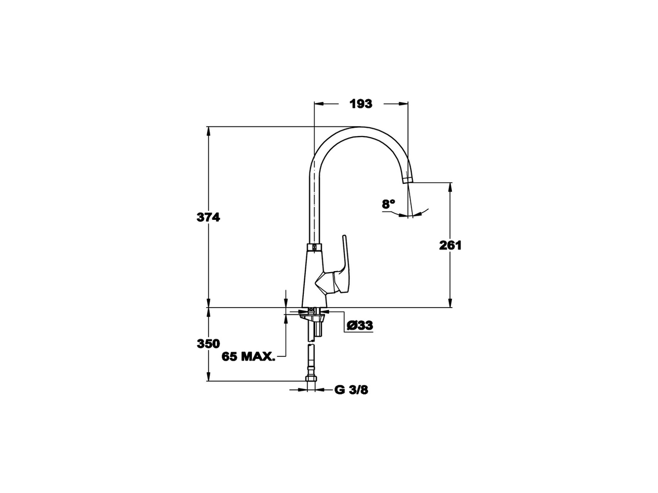Miscelatore monocomando lavello KITCHEN_LC000020 - v1