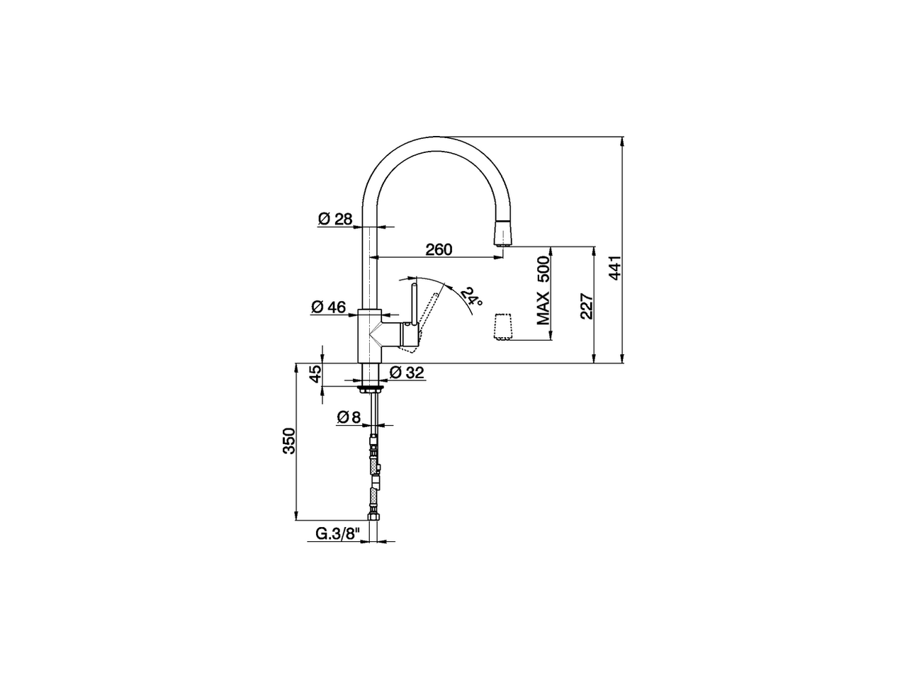 Miscelatore monocomando lavello docc. estraibile KITCHEN_LL001570 - v1