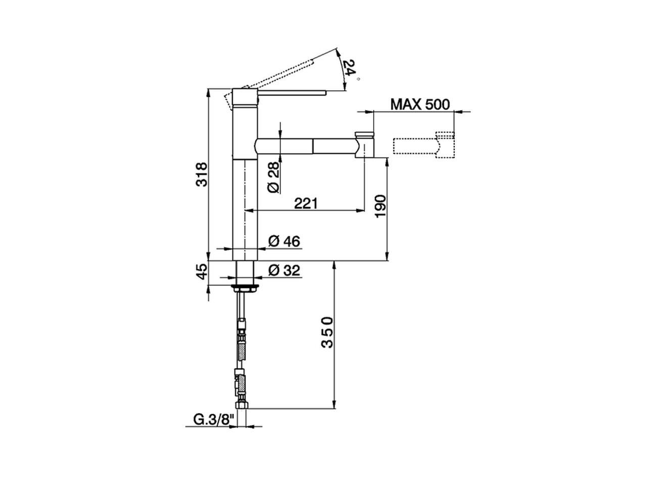Miscelatore monocomando lavello docc. estraibile KITCHEN_LL002570 - v1