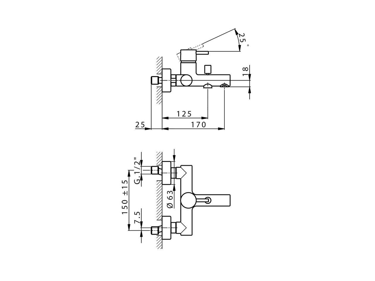 Miscelatore monocomando vasca LESS MINIMAL_LM000130 - v1