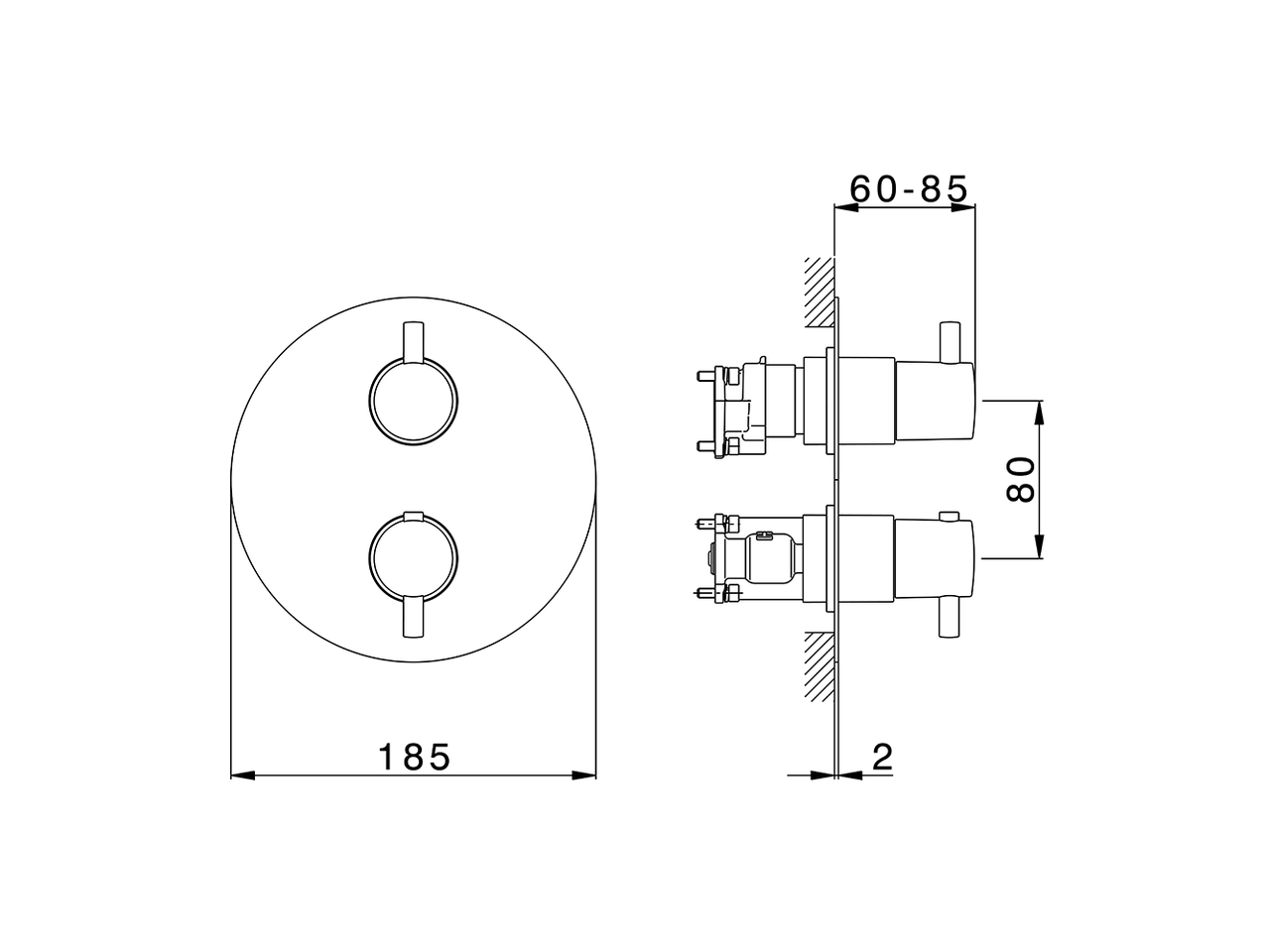Completo Termostatico per One-Box LESS MINIMAL_LM0BT030 - v1