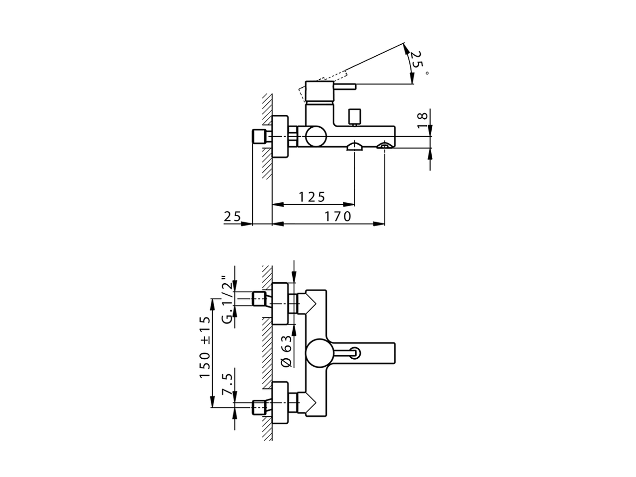 Miscelatore monocomando vasca NUOVA LESS_LN000130 - v1