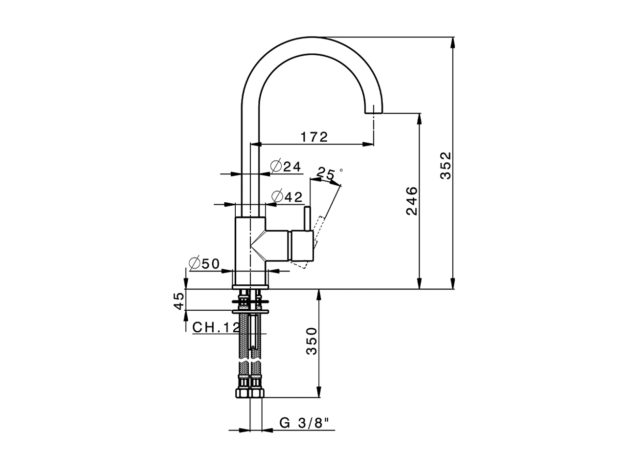 Miscelatore monocomando lavello EnergySave NUOVA LESS_LN000535 - v1