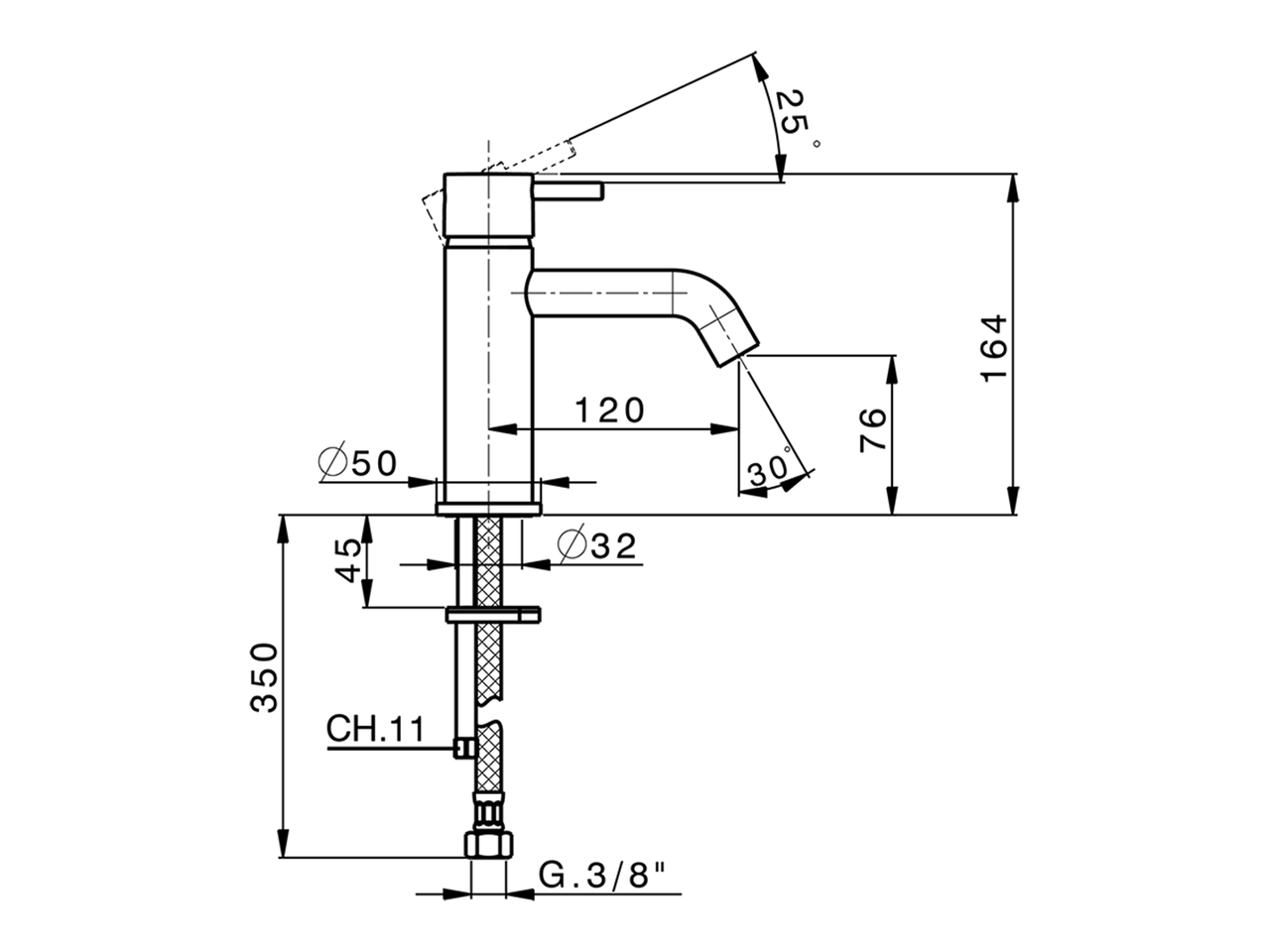 Miscelatore monocomando lavabo NUOVA LESS_LN000540 - v1