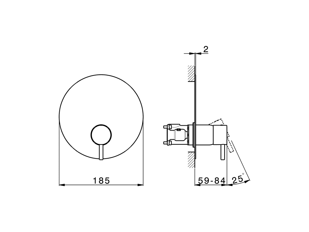 Completo Monocomando per One-Box NUOVA LESS_LN0BM010 - v1
