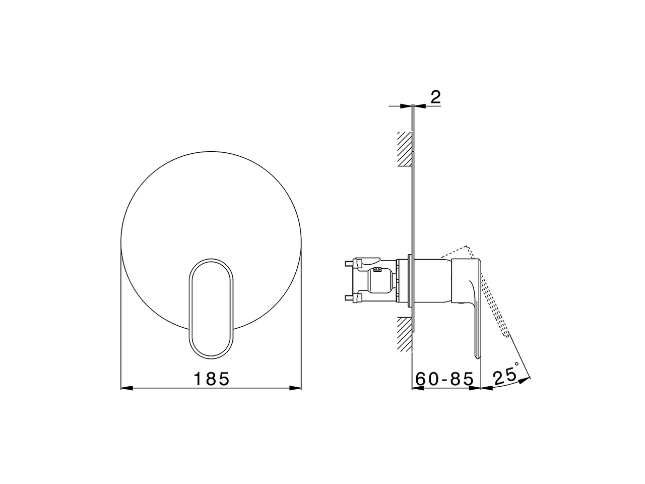 Completo Monocomando per One-Box ONE BOX_LV0BM010 - v1