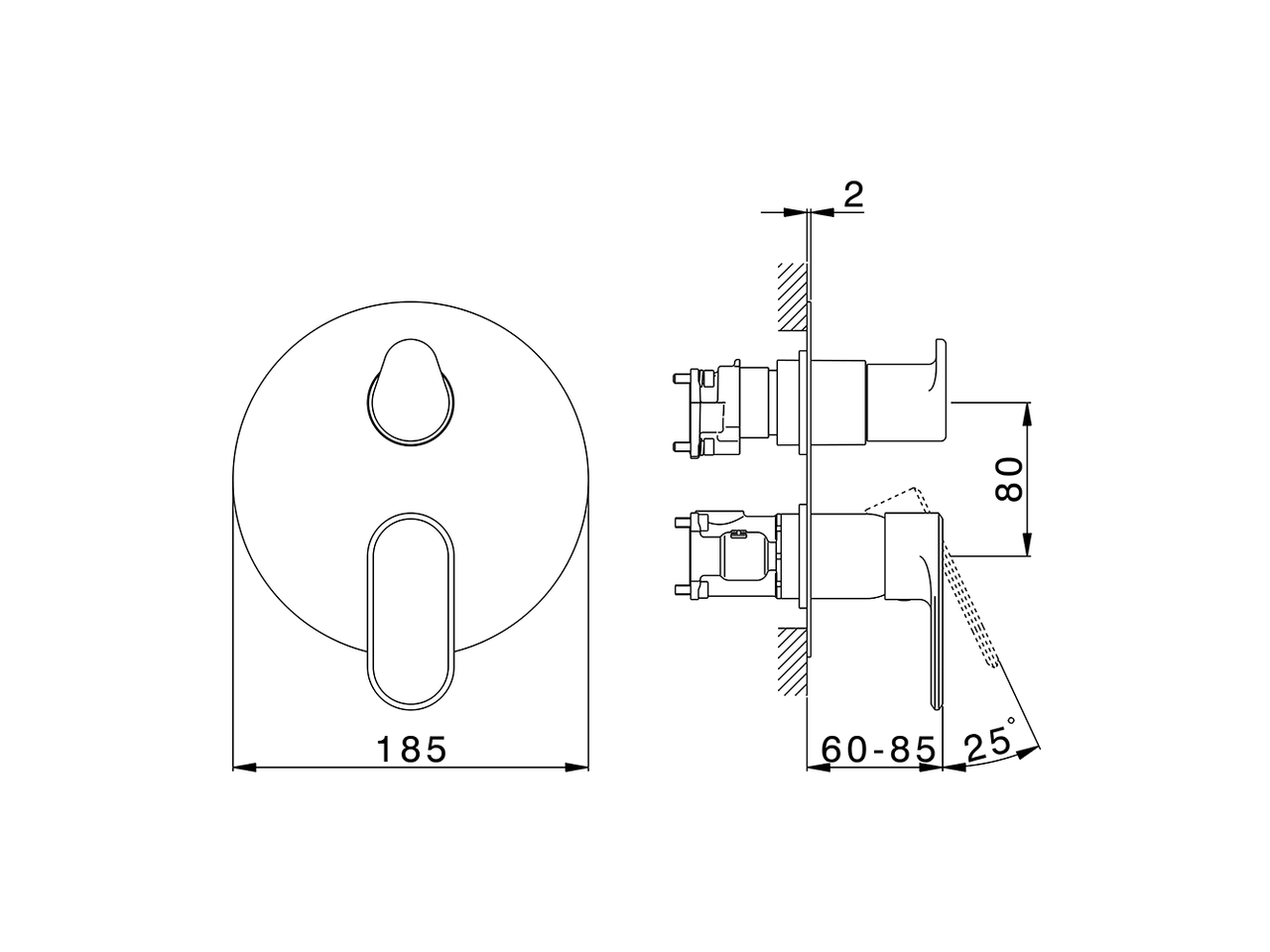 Completo Monocomando per One-Box ONE BOX_LV0BM030 - v1