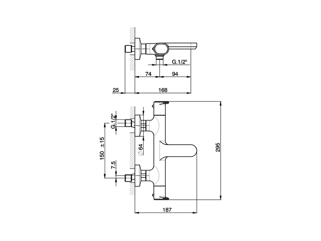 Miscelatore termostatico vasca LINEAVIVA_LVT21010 - v1