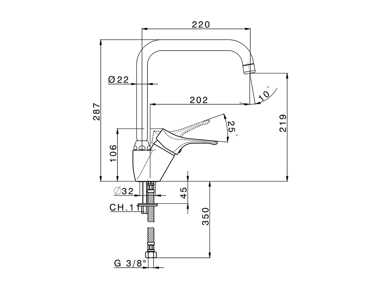 Miscelatore monocomando lavello KITCHEN_M3002520 - v1