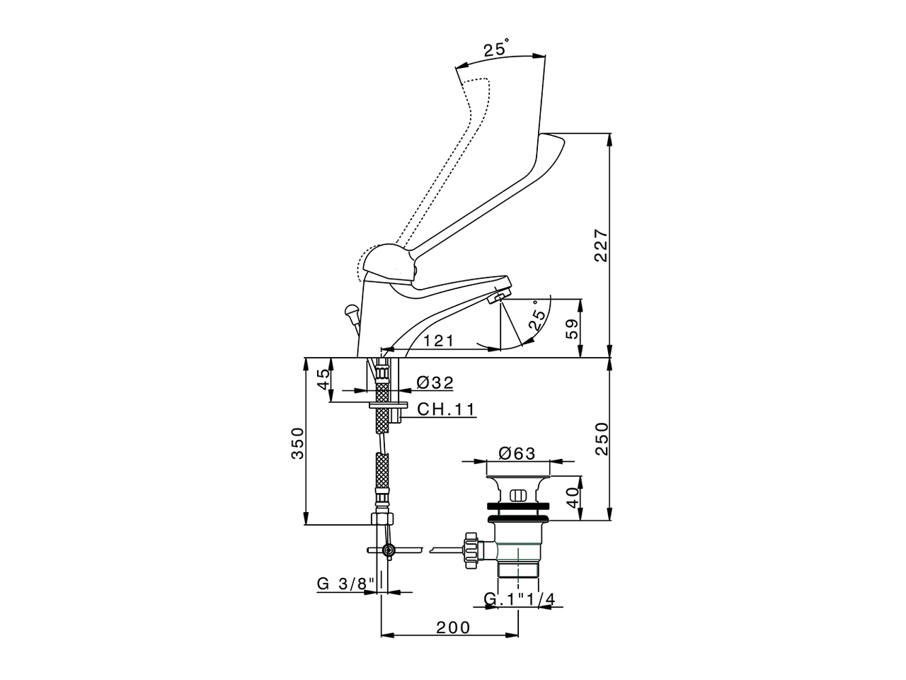 Miscelatore monocomando lavabo CLINIC_ML000510 - v1