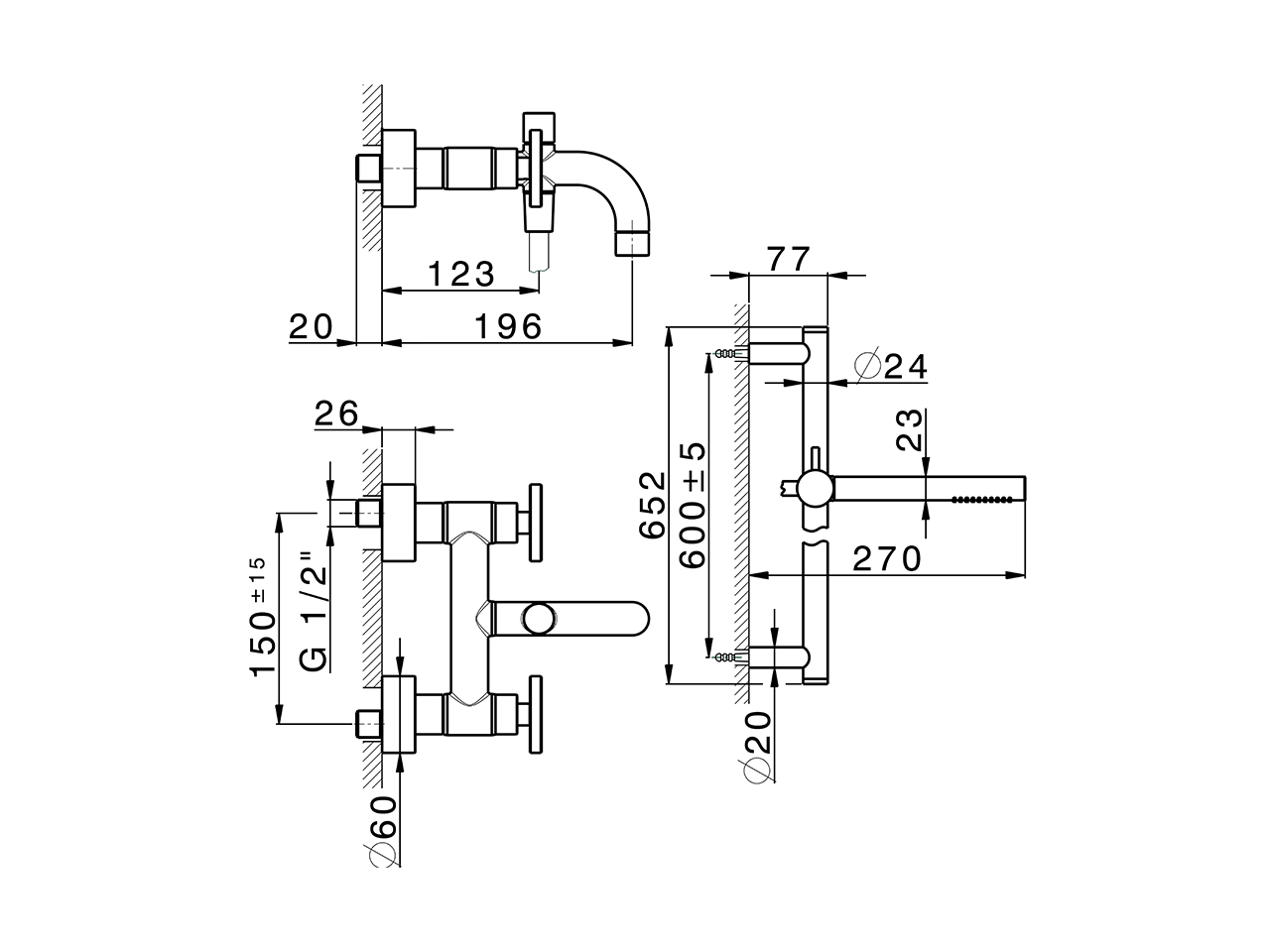 Miscelatore vasca completo GRACE_MN000060 - v1