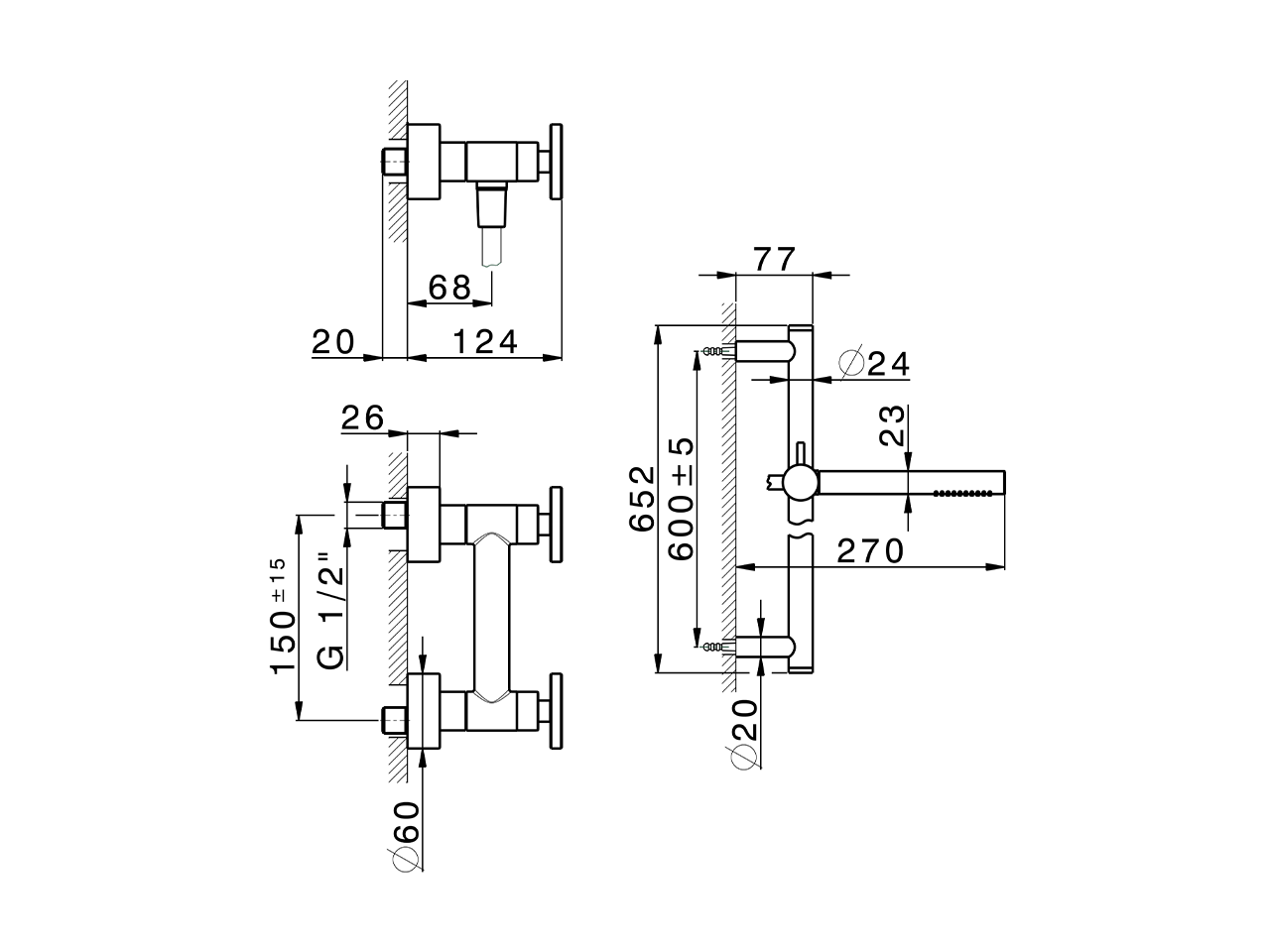 Miscelatore doccia completo GRACE_MN000460 - v1