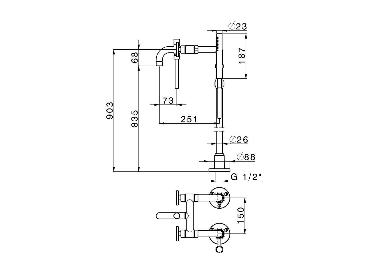 Miscelatore vasca colonne pavimento GRACE_MN004200 - v1
