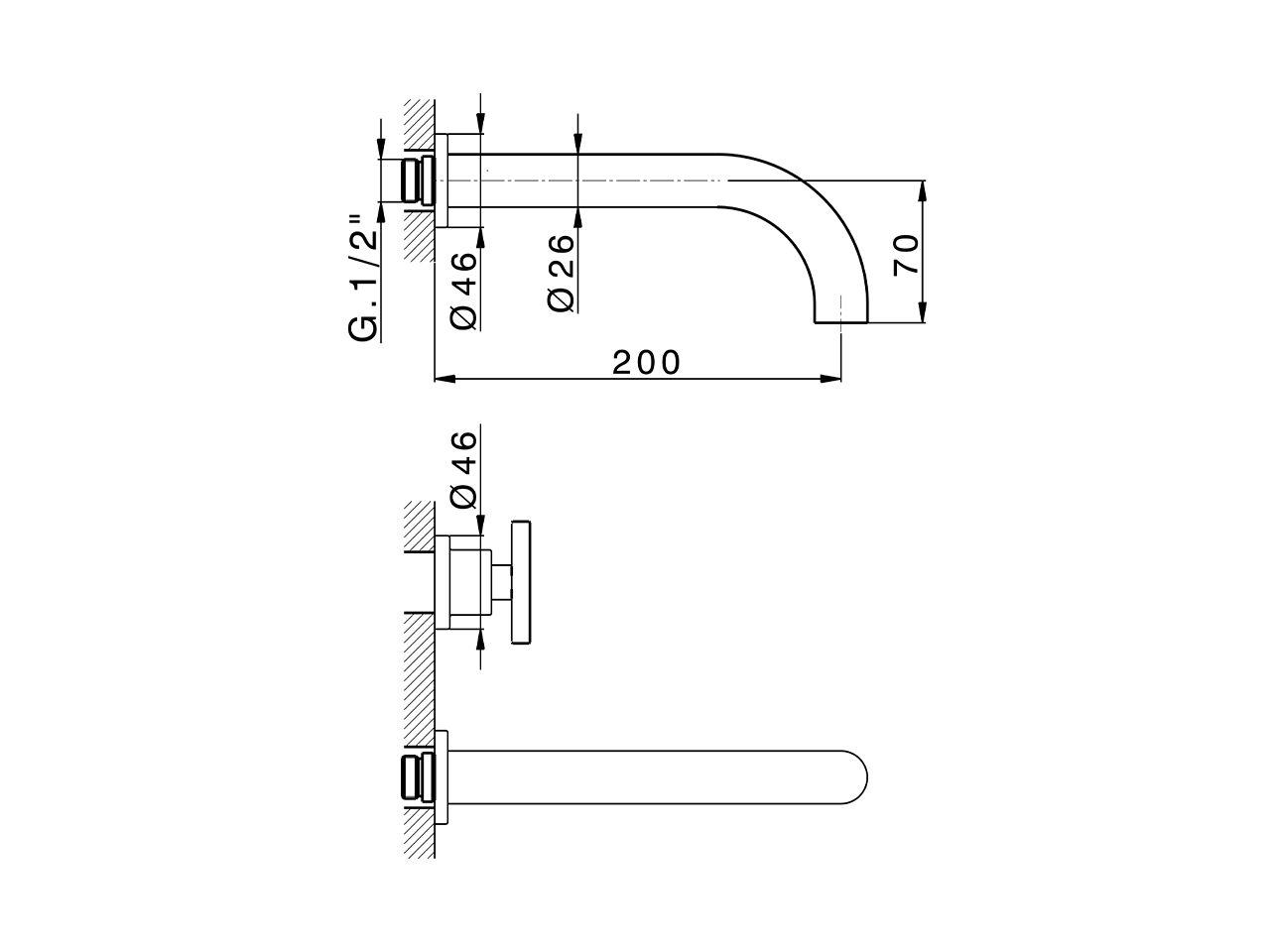 Parte esterna lavabo a parete GRACE_MN013510 - v1