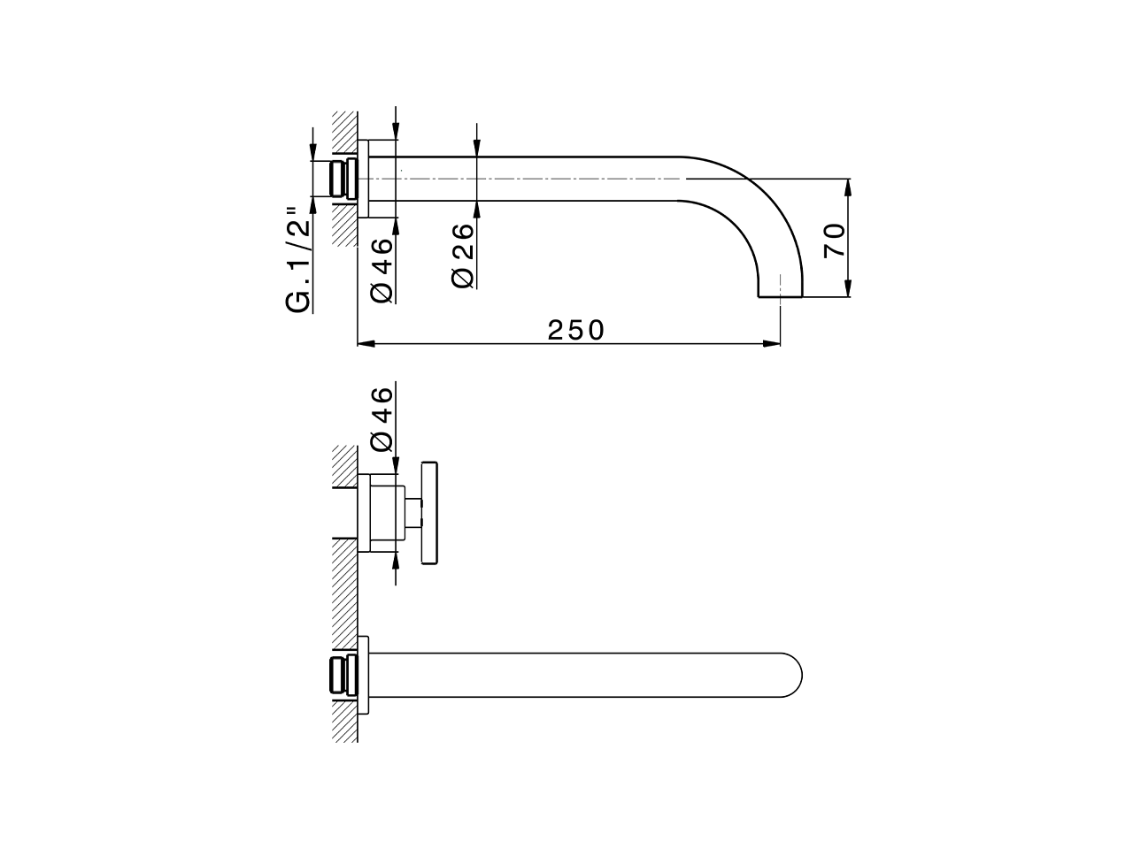 Parte esterna lavabo a parete GRACE_MN013511 - v1