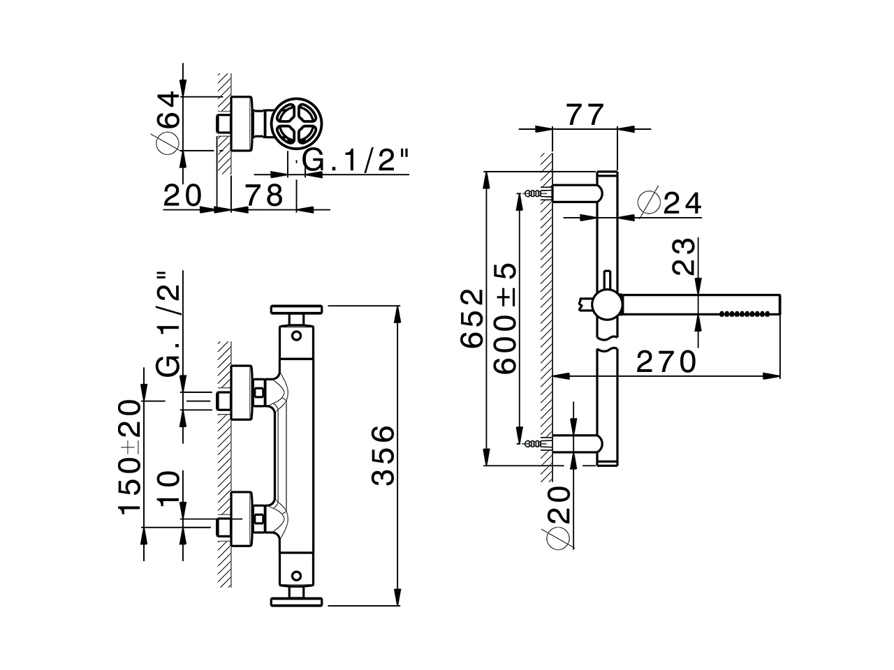 Miscelatore termostatico doccia con saliscendi GRACE_MNS01010 - v1