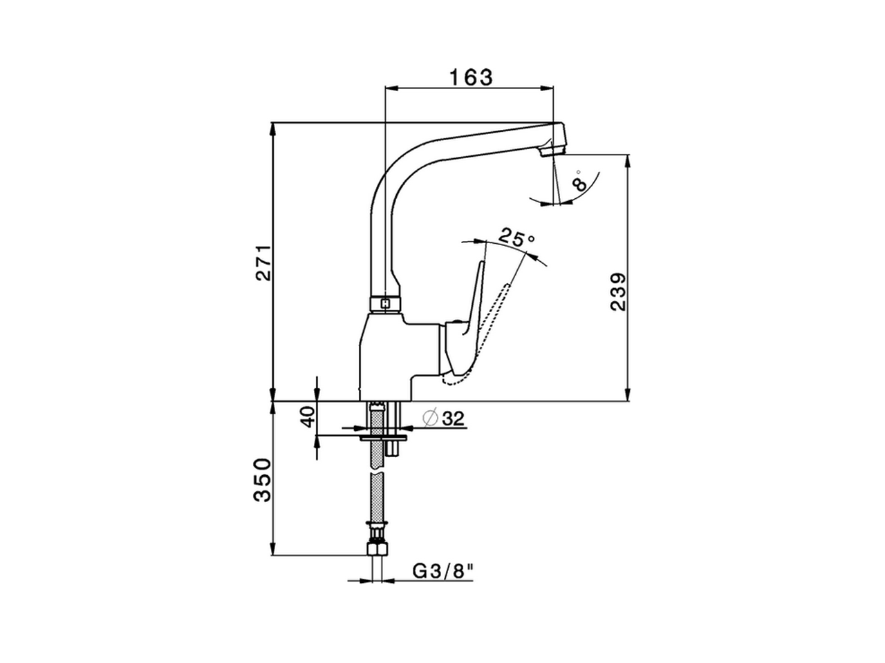 Miscelatore monocomando lavello KITCHEN_PO000530 - v1